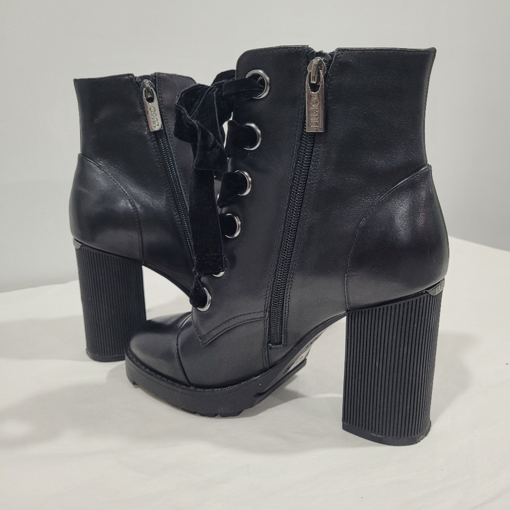Liu Jo Black Chunky Heel Ankle Boots Karen
